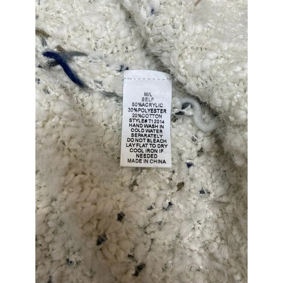 Chunky Knit Open Front Sweater Cardigan Multi-color Size M / L Boho - Picture 5 of 5